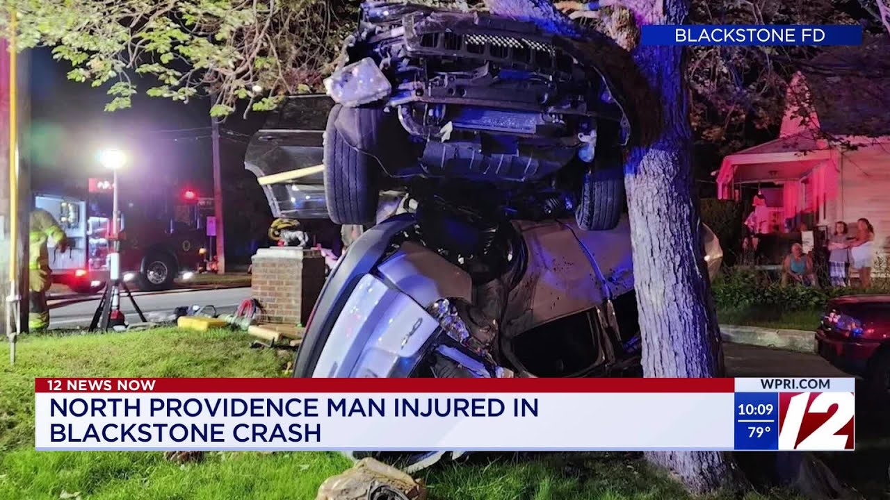 North Providence man injured in Blackstone crash - YouTube