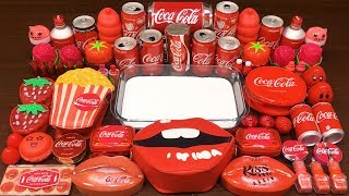 Series Red Coca Cola Slime Mixing Random Things Into Glossy Slime Satisfying Slime Videos