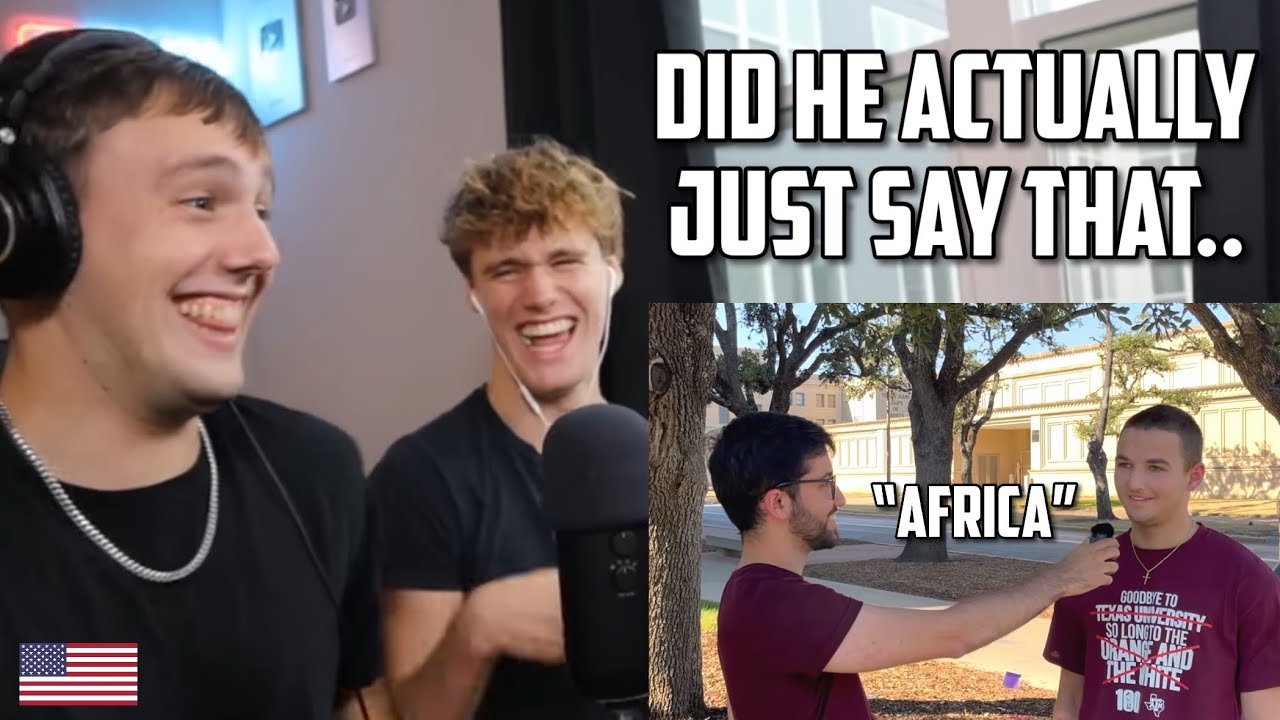 Могут ли студенты Американского университета назвать 5 стран за пределами США? (реакция)