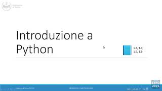 Informatica2021-L05: Introduzione a Python