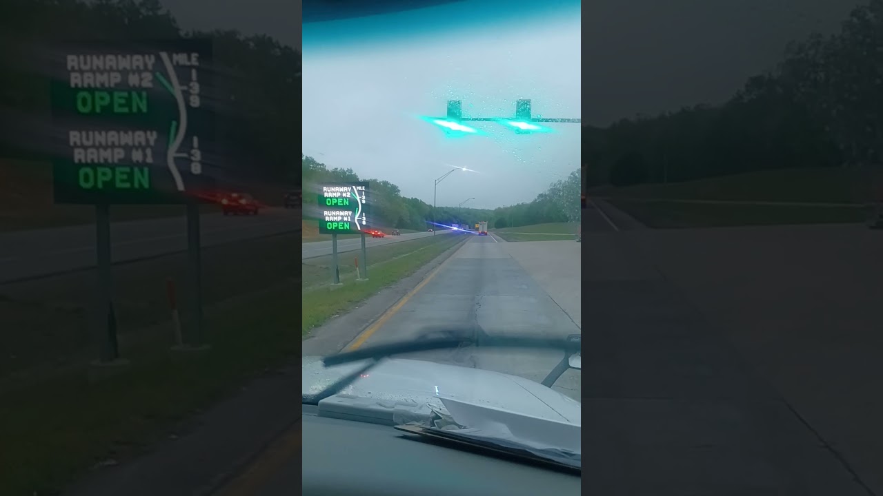 Truck driver runs brake check station on Monteagle and dot gets him
