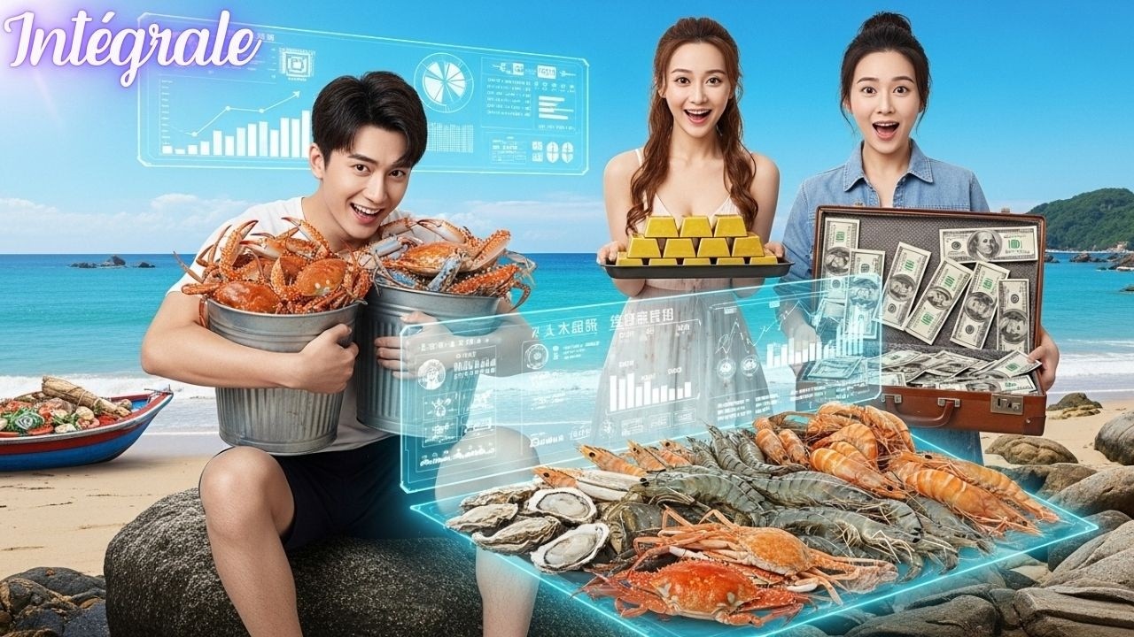 Chômeur active l’œil de vision : voit sous la mer, pêche des fruits de mer précieux