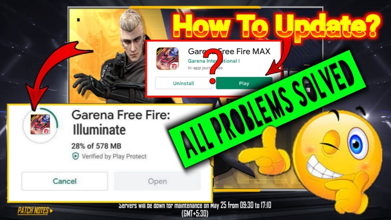 How To Update Free Fire In Telugu || OB34 Update Free Fire || Free Fire Maintenance Problem || 