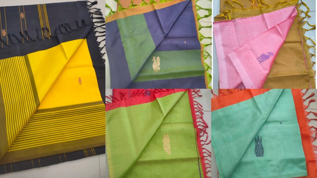 NEW COLLECTION BANANA PITH HANDLOOM SAREES 1150😍 VALLAI NAAR PATTU 😍