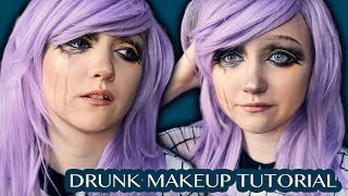 DRUNK MAKE-UP TUTORIAL/CHALLENGE (FAIL)