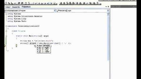C# split string function