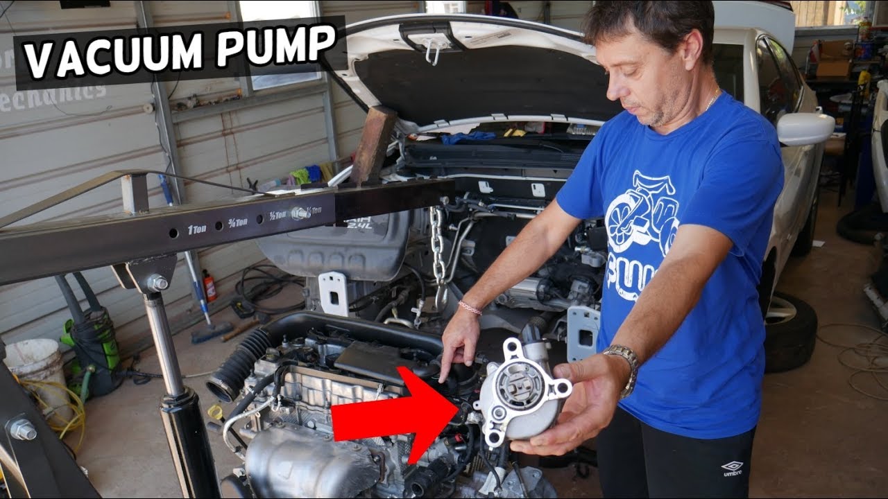 VACUUM PUMP REPLACEMENT LOCATION JEEP CHEROKEE COMPASS RENEGADE  BRAKE  PUMP - YouTube