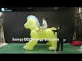 strong and durable clear inflatable lion ride