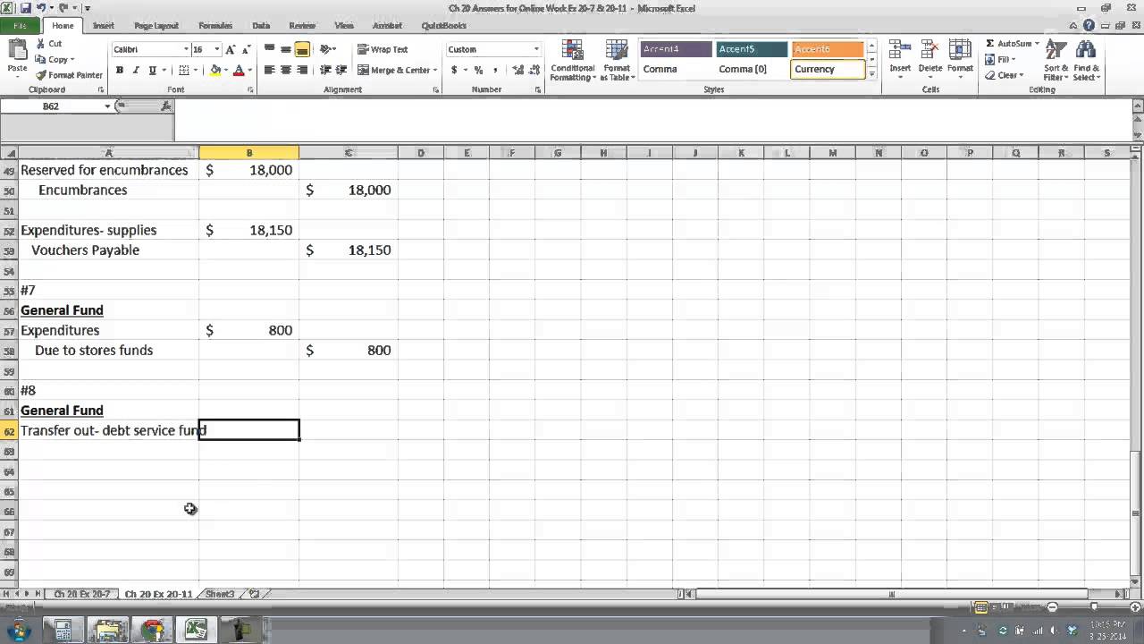 Ch 20 Journal Entries Gov. Accounting - YouTube