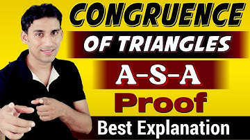 ASA ( Angle Side Angle ) criteria of congruence | Congruence Of Triangles Theorem 2