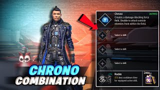 Free fire ( BEST ) CHRONO CHARACTER ( COMBINATION ) || free fire powerful skill Combo 🔥