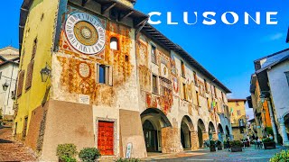 Visiting Clusone: one of the Most Beautiful Villages in Italy, surrounded by the Dolomites (4K)