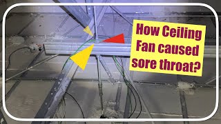 How far to install a ceiling fan away from the bed head frame featuring VR ruler