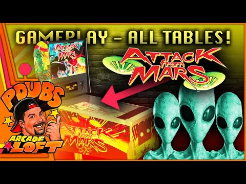 Arcade1Up Attack From Mars Pinball Gameplay! All 10 Tables! from PDubs Arcade Loft