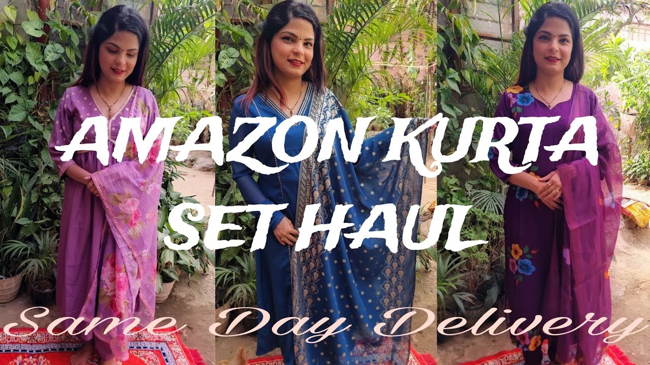 Amazon Kurta Set Haul✨️Kurta Sets Under Rs.1000||Same Day Delivery Outfits From Amazon🤩 