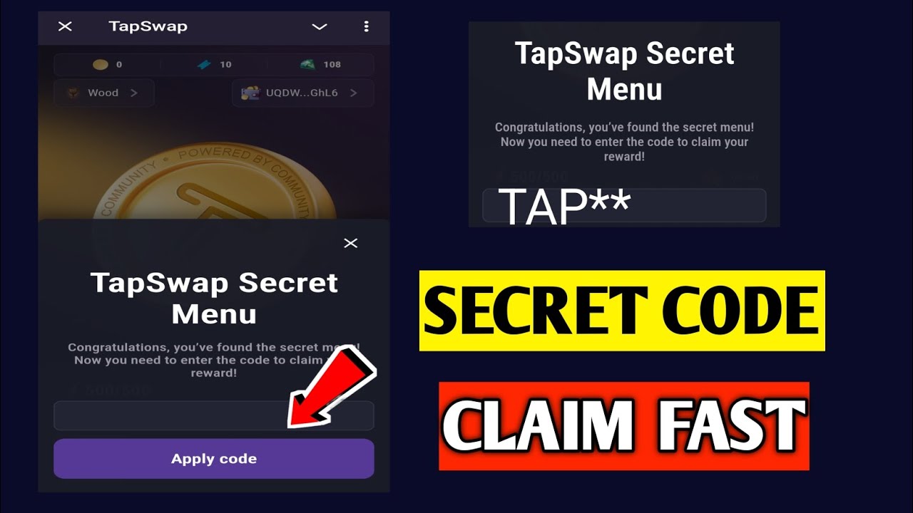 Tapswap Secret Menu Code | Tapswap Update | How to Find Tapswap Secret Menu Code