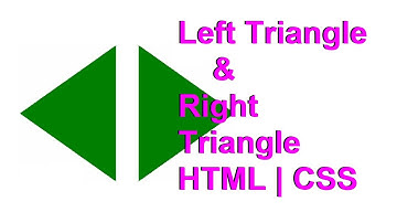 How to Create Right Triangle & Left Triangle with CSS in HTML