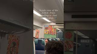Inside view of the LIRR Train heading to Port Washington 🚉 #fyp #viral #trains #lirr #shorts