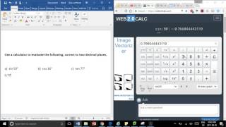Using a calculator to find sin cos and tan screenshot 4
