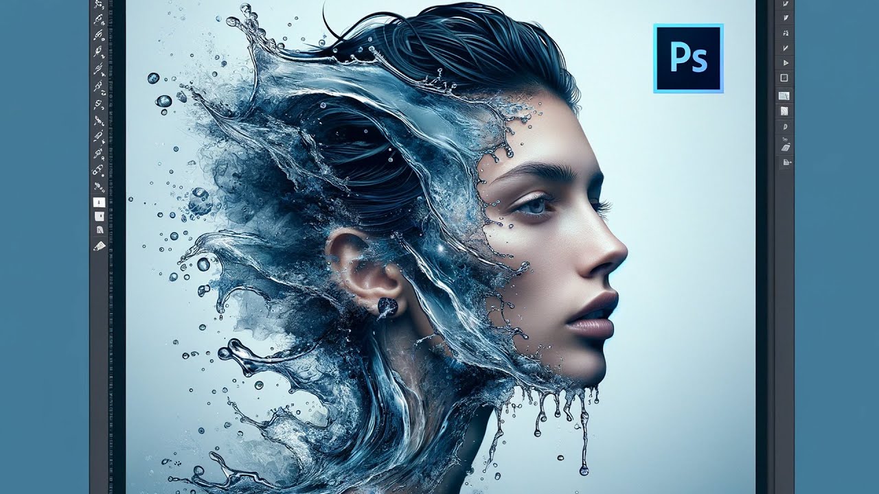 Create Water Frame Portrait in Photoshop - Tutorial & Template