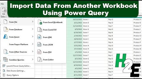 Import Data From Another Excel Workbook Using Power Query