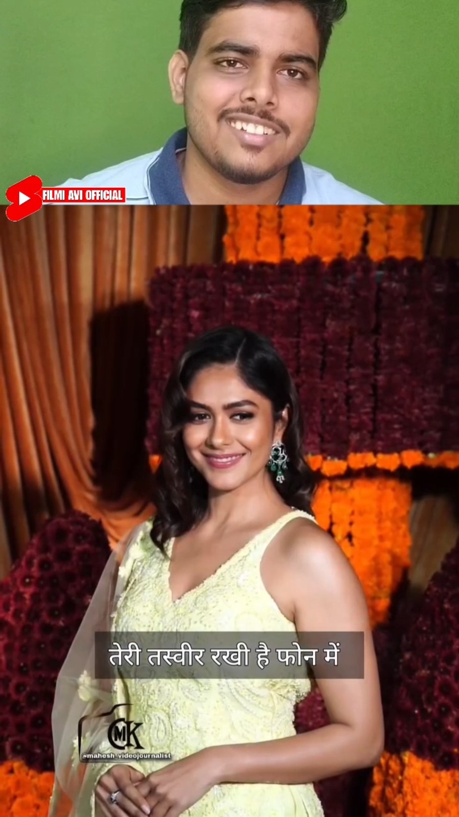 Bollywood Actress Mrunal Thakur Stunning Traditional Look | Reaction Video | #shorts #remix
