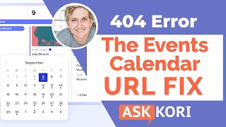 the events calendar - fix the 404 no page found error