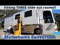 Bus Conversion  Fitting the Slide Out Rooms Ep12