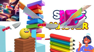 Asmr game collection no talking ! Slice it all ! android gameplay walkthrough ! video game asmr 🗡️🔪