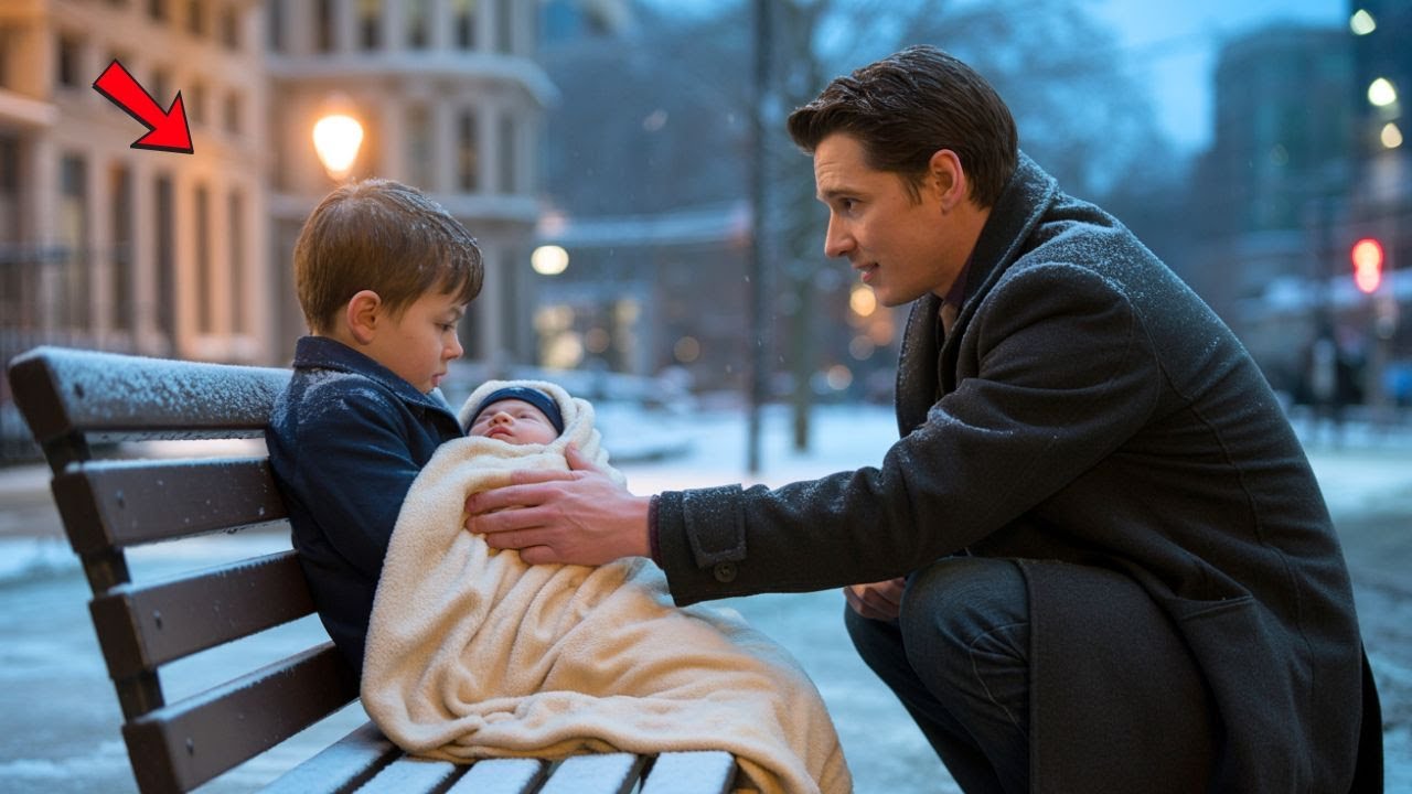 „Mojemu bratu jest zimno” – Milioner znajduje porzucone dziecko na śniegu i odkrywa druzgocący sekre