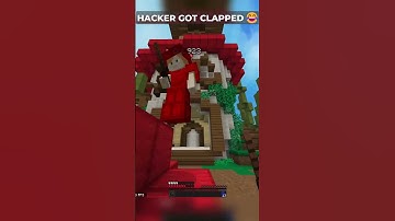 Beating a Hacker with Reach in Bedwars 😱🔥 #minecraft