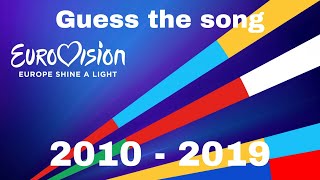 Guess the song: Eurovision Winners 20102019