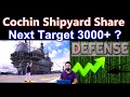 Cochin Shipyard Share Latest News Today | Cochin Shipyard Share Next Target | Details Video |