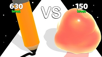 Jelly Raid VS Long Pencil Run: ASMR Gameplay ❌ Max Level!
