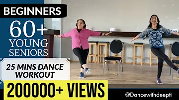 60 plus Dance Exercise for Seniors | 25mins Beginners | Old Hindi Songs Bollywood Dance Workout