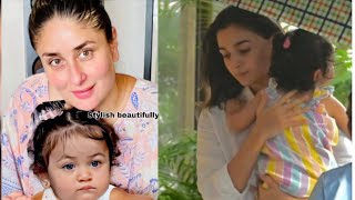 Alia bhatt kareena with Raha kapoor at kareena kapoor house for playing with Taimur and jeh Ali khan