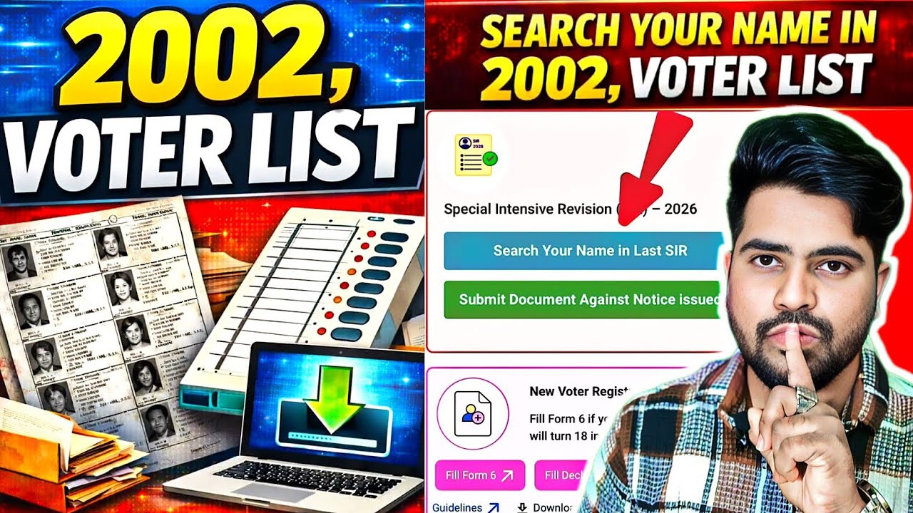 SIR 2002,VOTER LIST SEARCH YOUR NAME IN 2002, VOTER LIST 
