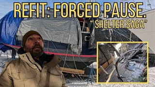 Sailboat Refit Shelter Destroyed by Storm! Full Collapse, Damage &amp; What Happens Next