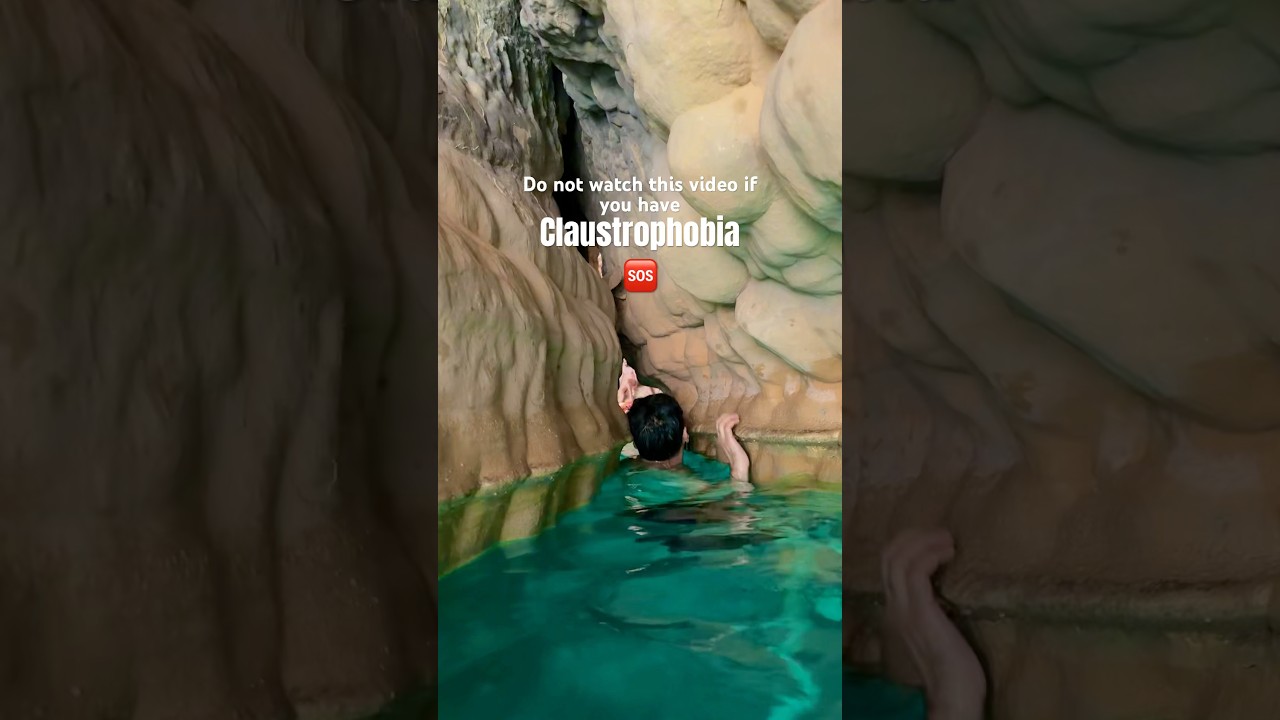 This is Wadi Shab Oman , an unreal destination #wadishab #oman #claustrophobia #muskat #cave #unreal