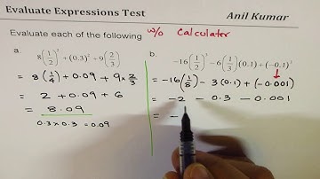 Evaluate Expression with Fractions and Decimals with Cubic Powers