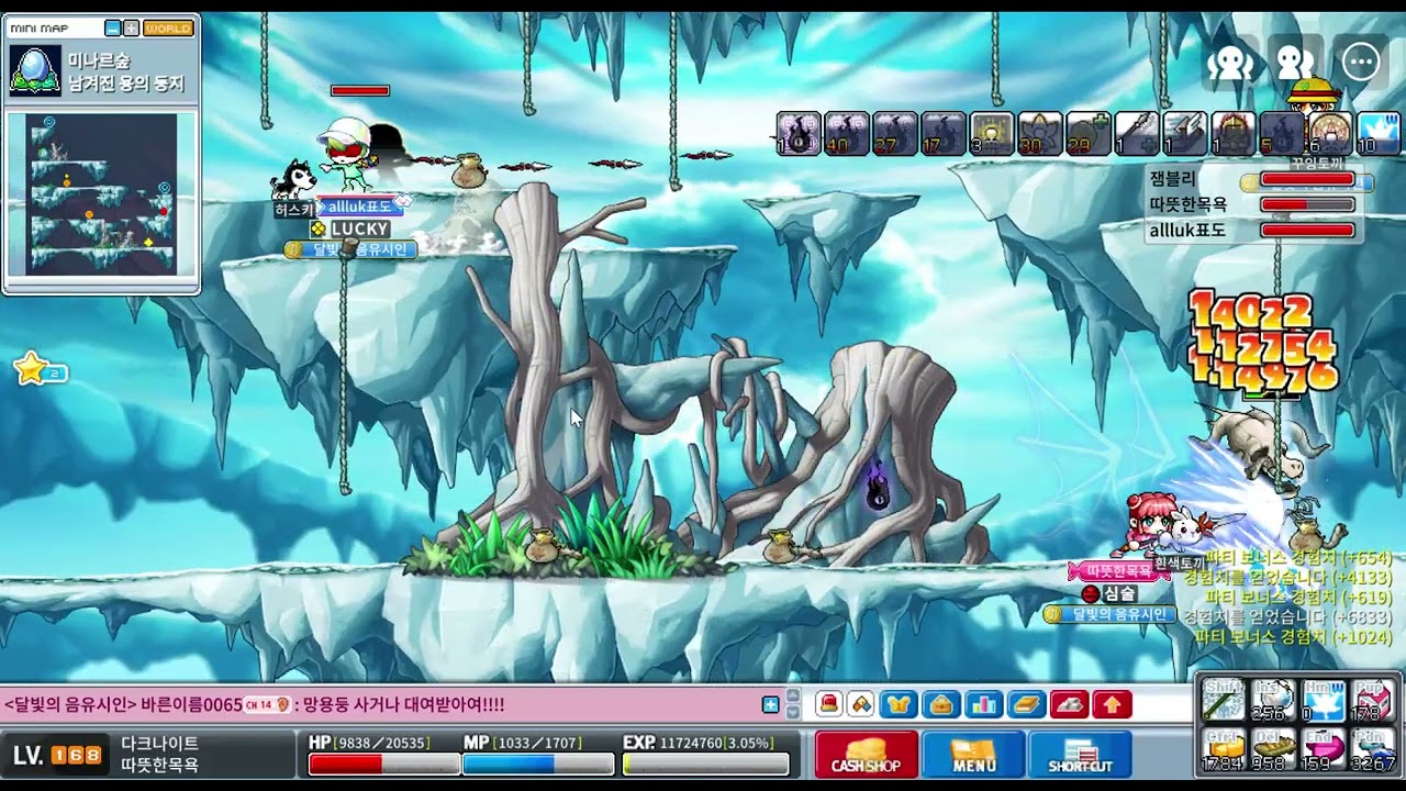 [메이플랜드] 168 다크나이트 남둥 2:1 베리트 2확 젠컷