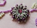 hand embroidery beautiful flower with beads and pearl