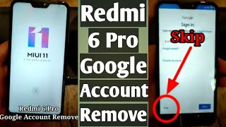 Redmi 6pro Google Account Bypass Unlock MIUI 11 #Redmi6Pro