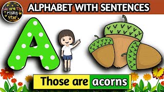 Alphabet with Sentences | First Sentences for kids | A to Z words |  WATRstar by WATRstar - The learning hub 8,442 views 3 weeks ago 14 minutes, 38 seconds