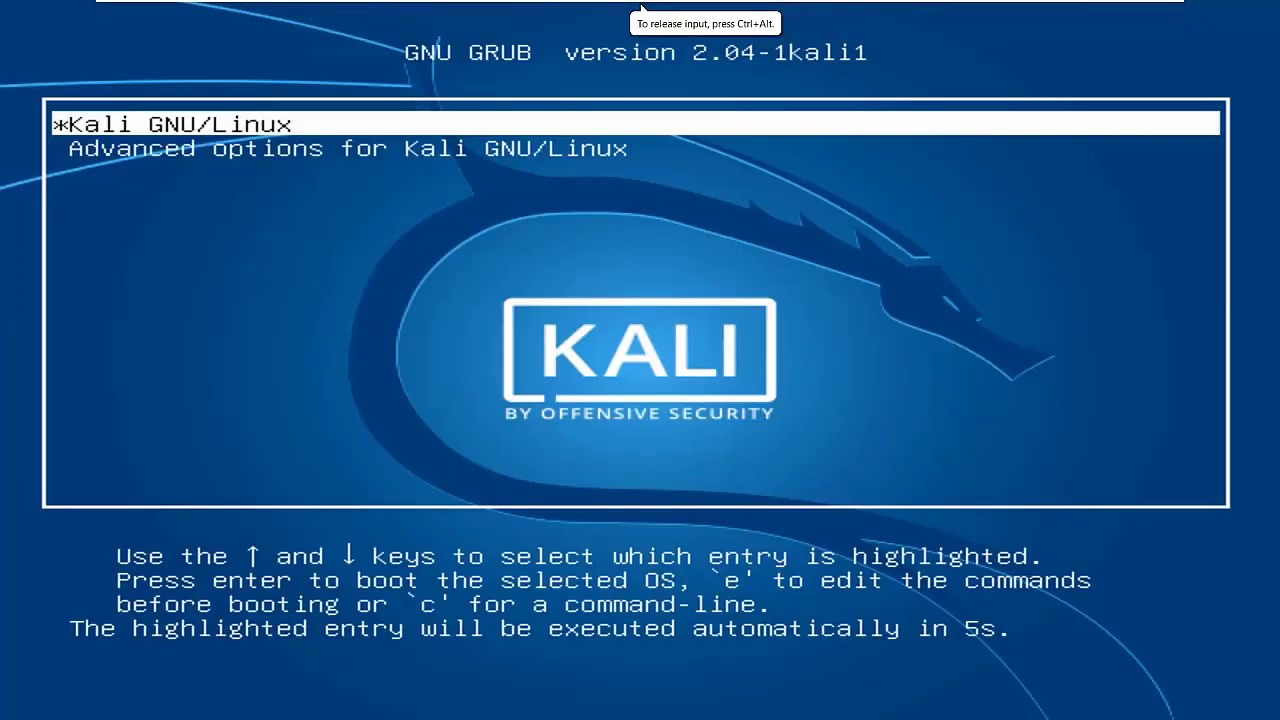 how to install kali linux on mac vmware