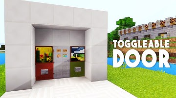 MCPE REDSTONE TOGGLEABLE DOORS - Minecraft Redstone Tutorial