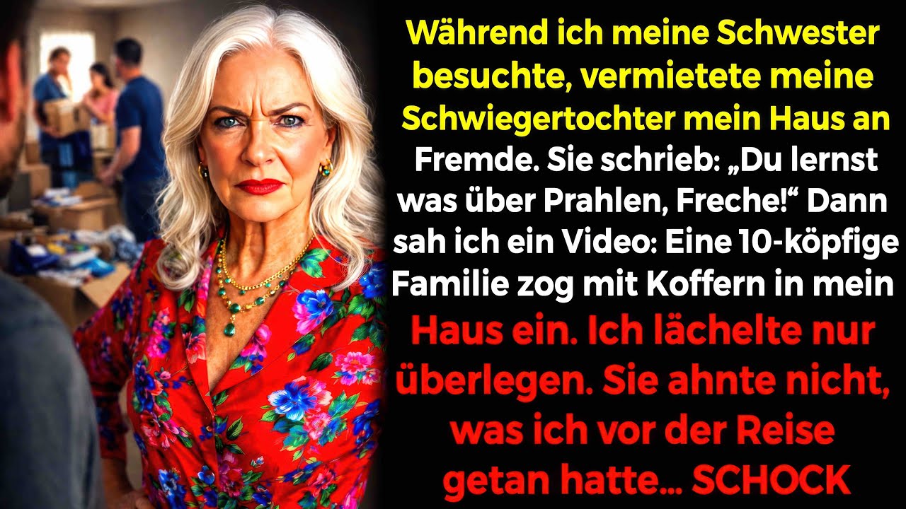 „Du wirst noch ein oder zwei Dinge über Hochmut lernen, du eingebildete Frau.“ Diese Nachricht schickte mir Melanie. Dazu ein Video: Mein Wohnzimmer, voller fremder Koffer. Eine Familie lief durch...
