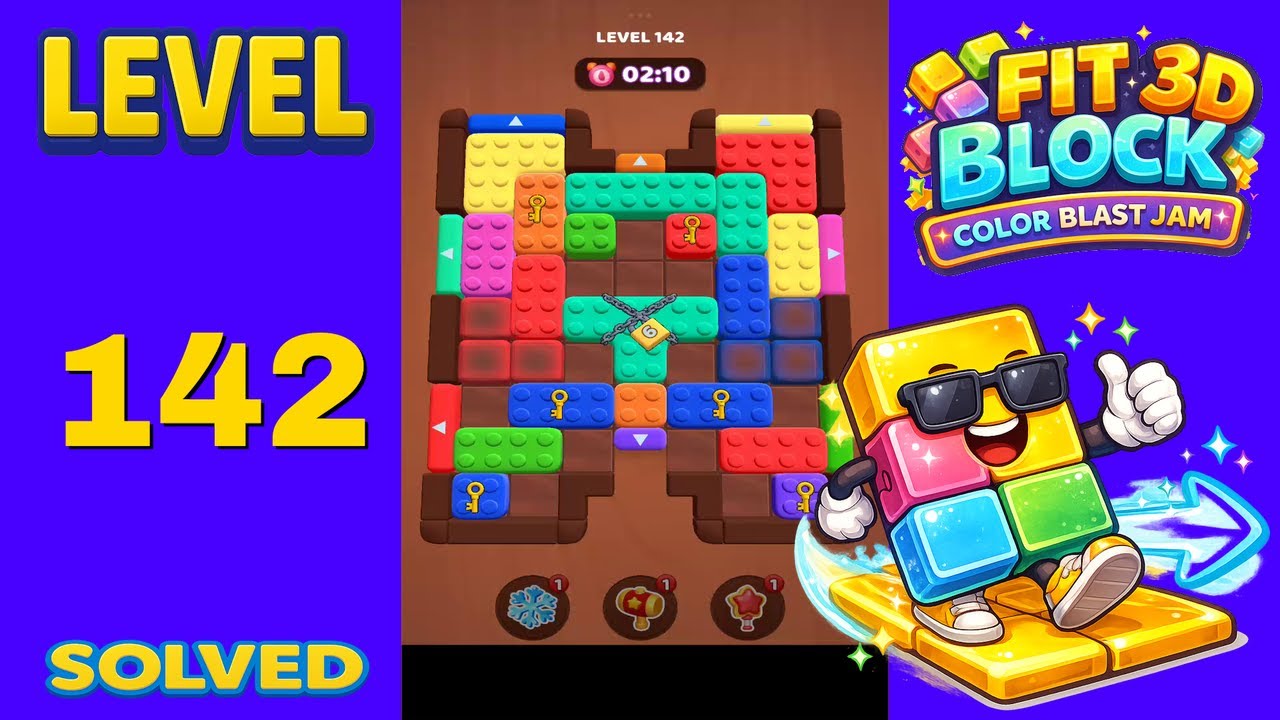Fit Block 3D – Level 142 | Walkthrough Fast & Clean Solution