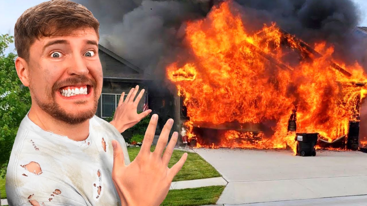 MrBeast's HOUSE is on FIRE.. 🔥 YouTube