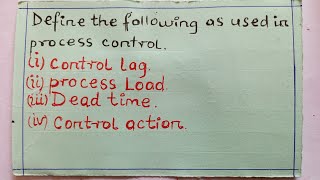 Famous Process Control terms Profile